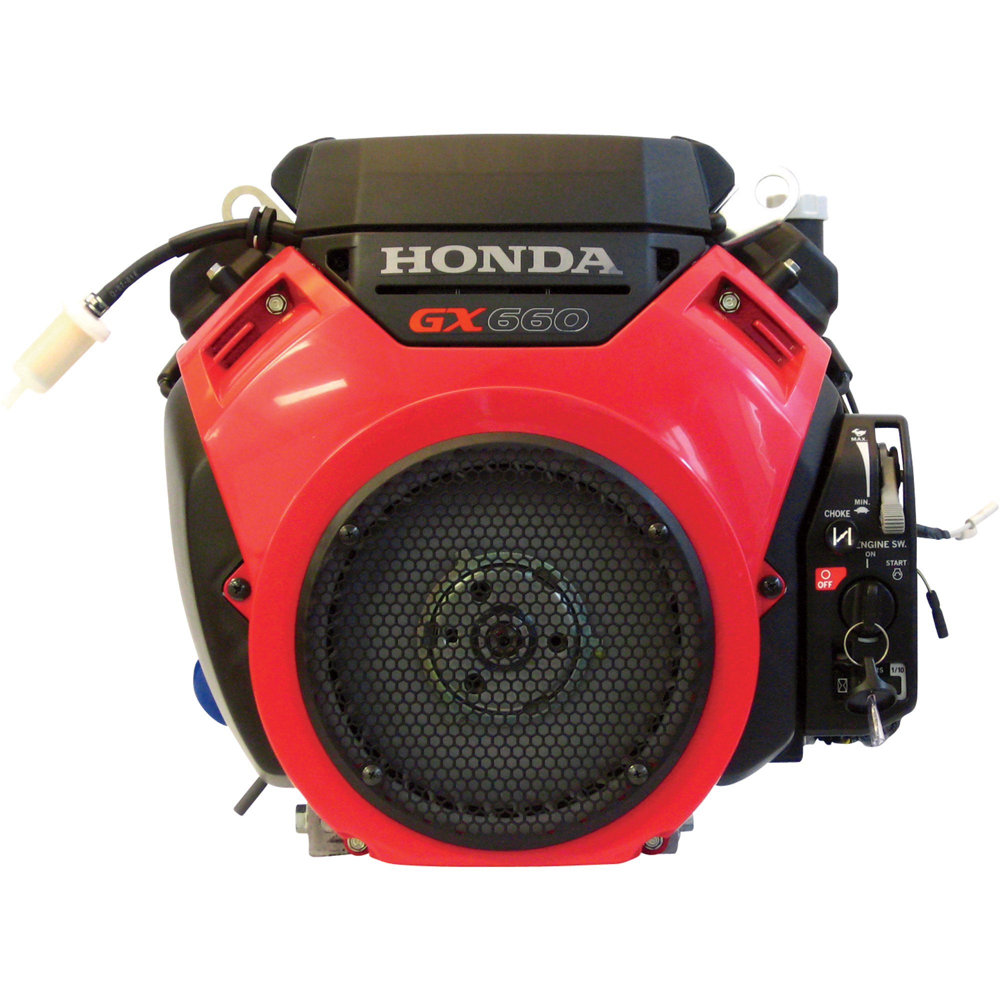 Honda V-Twin Horizontal OHV Engine with Electric Start – 688cc, GX Series, 1 1/8in. x 3 31/32in. Shaft, Model# GX660RHTAF